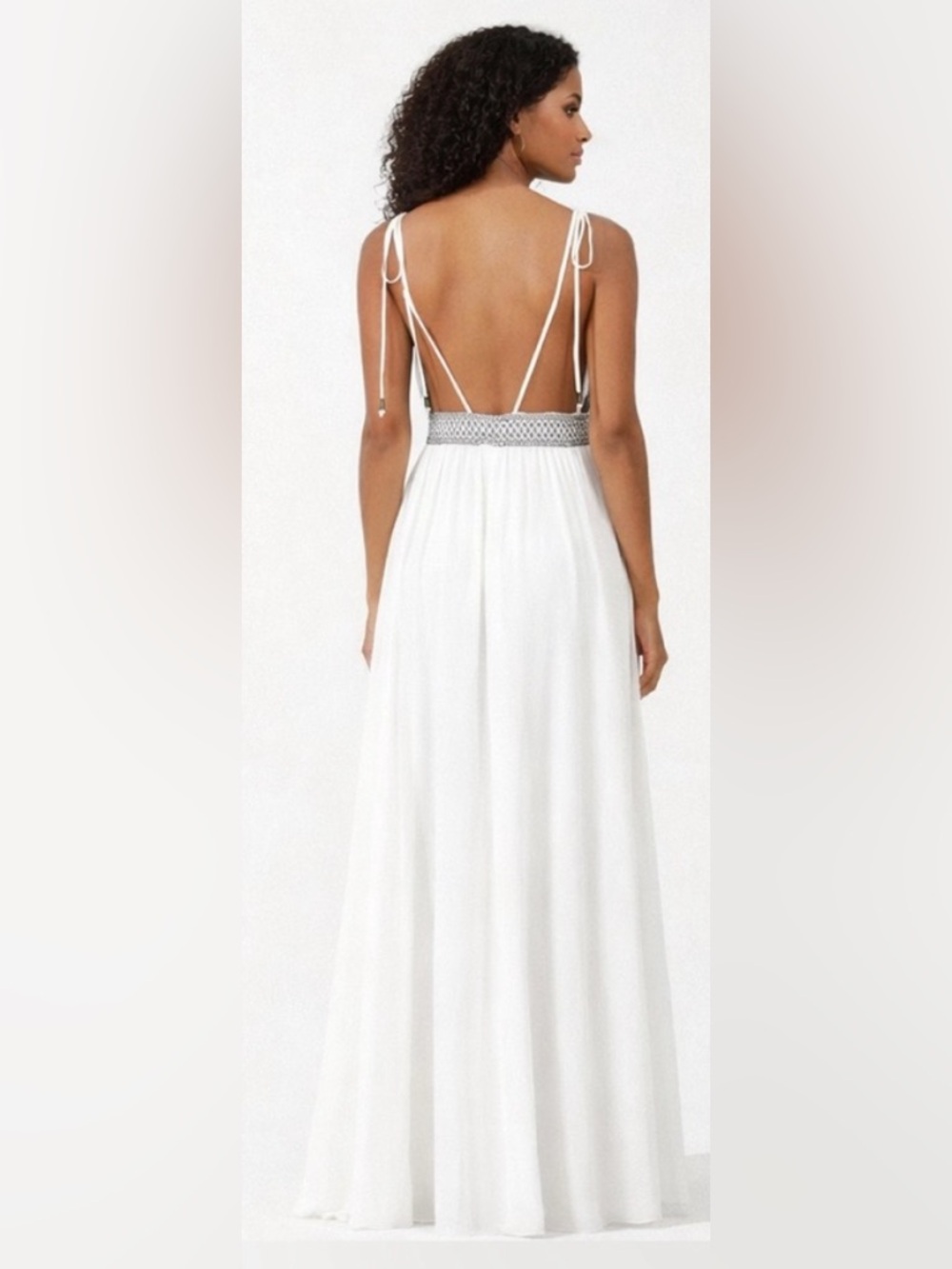 Lulu's Days of Sunlight Ivory Embroidered Maxi Dress Summer Beach NWT - Size L